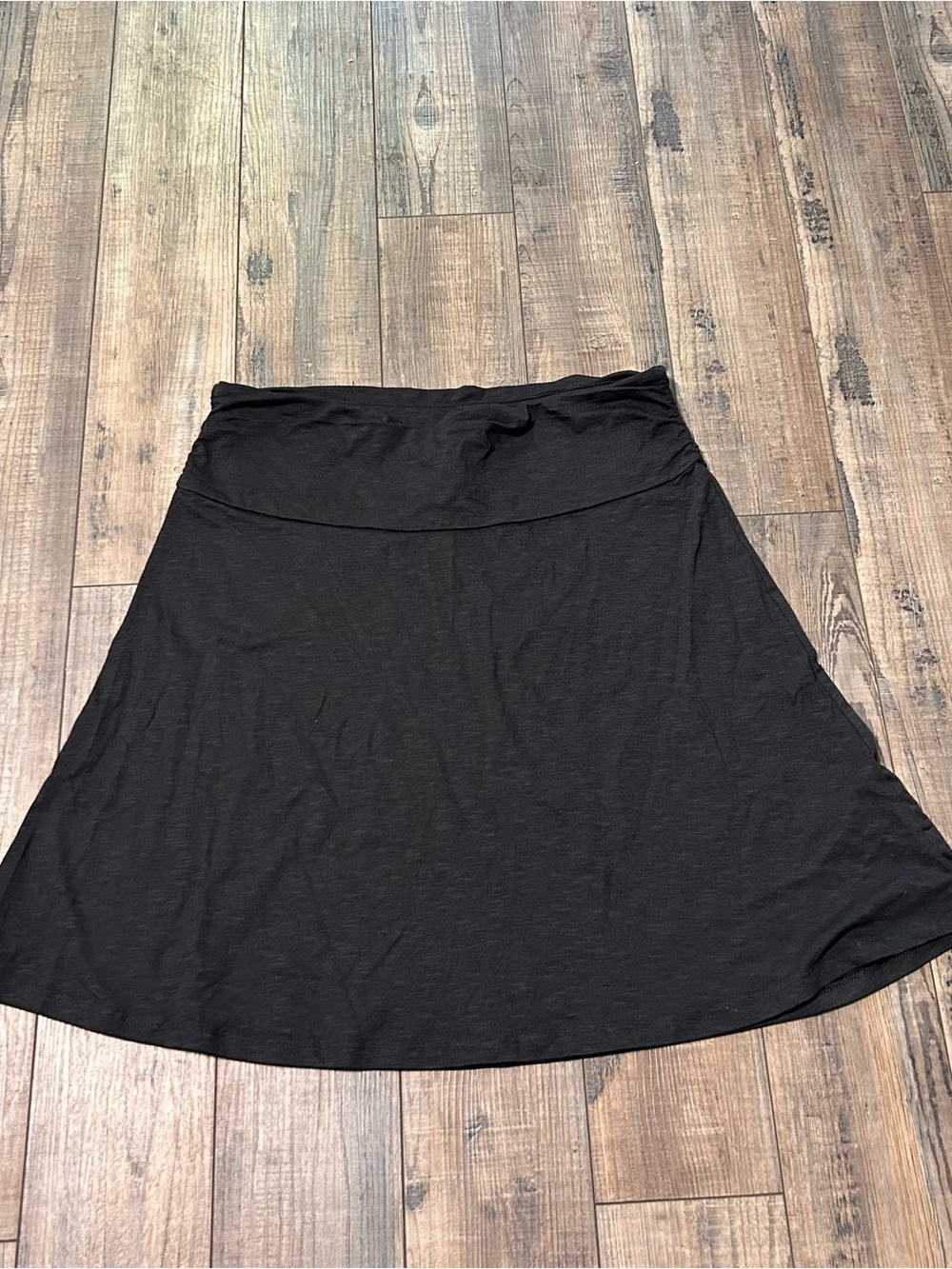 Toad & Co Stretchy Black Cotton Blend Skirt Size  Large L